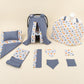 11 Piece - Newborn Sets - Double Sided - Seasonal - İndigo Muslin - Mavi Balkabağı