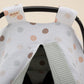 Stroller Cover Set - Double Side - Yeşil Petek - Puantiye