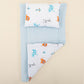 Double Sided Changing Pad and Pillow - Bebe Mavi Muslin - Fil