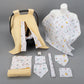 9 Piece - Newborn Sets - Double Sided - Winter - Sarı Petek - Salyangoz