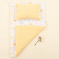 Double Sided Changing Pad and Pillow - Sarı Petek - Sarı Bulut