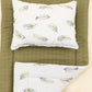 Double Sided Changing Pad and Pillow - Koyu Fıstık Yeşili Muslin - Yeşil Tüy