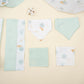 11 Piece - Newborn Sets - Double Sided - Seasonal - Su Yeşili Muslin - Su Yeşili Güneş