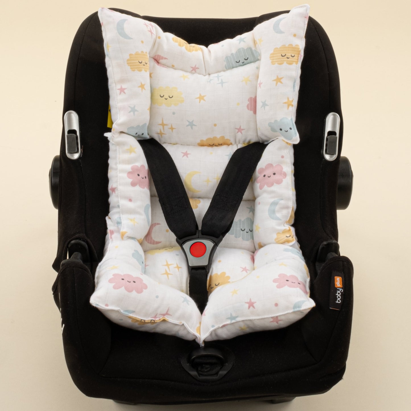 Stroller Cover Set - Double Side - Sarı Petek - Sarı Bulut