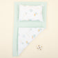 Double Sided Changing Pad and Pillow - Su Yeşili Muslin - Su Yeşili Güneş