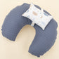 Double Sided Breastfeeding Pillow - İndigo Muslin - Mavi Bulut