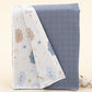 Double Side Muslin Cover - İndigo Muslin - Mavi Bulut