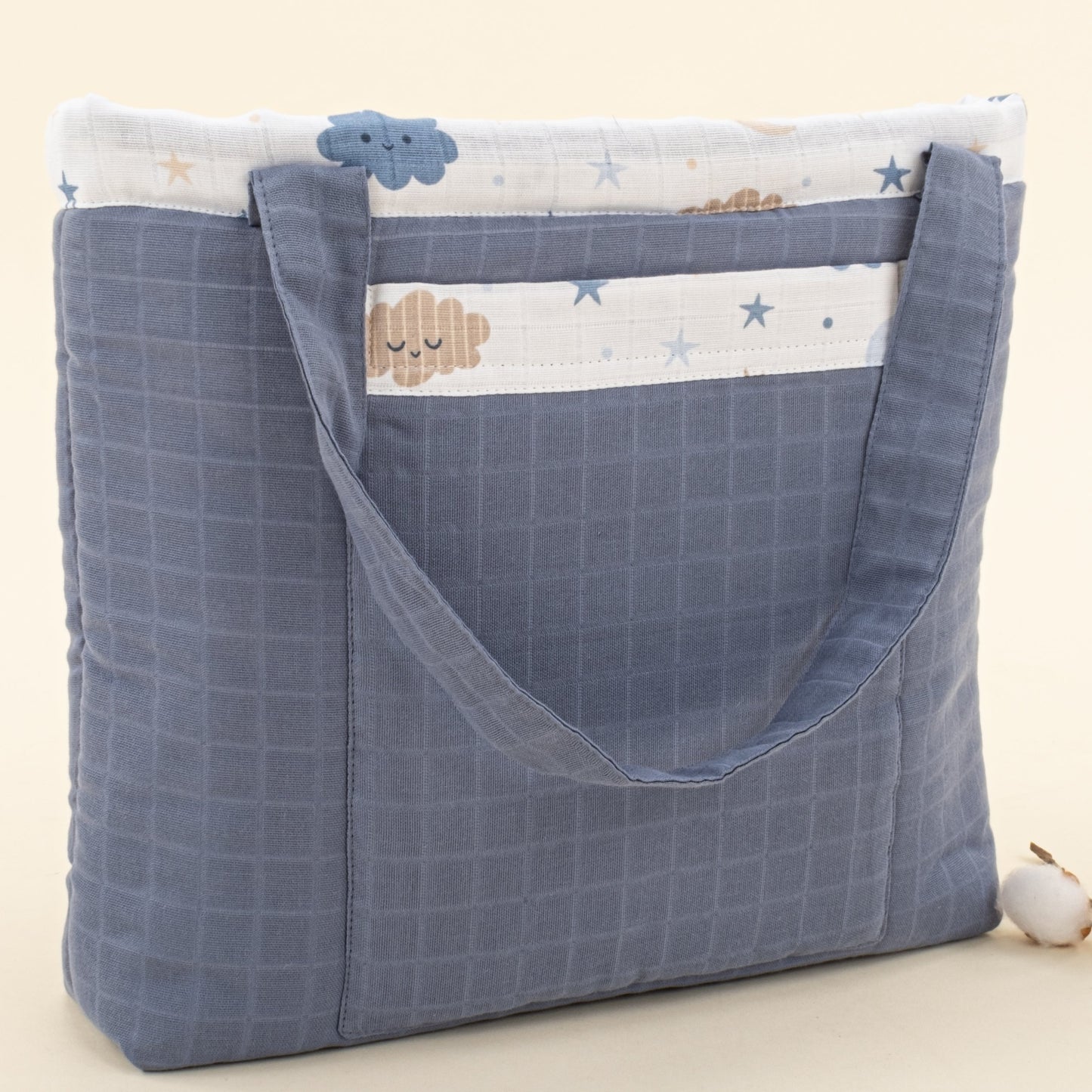 Baby Care Bag - İndigo Muslin - Mavi Bulut