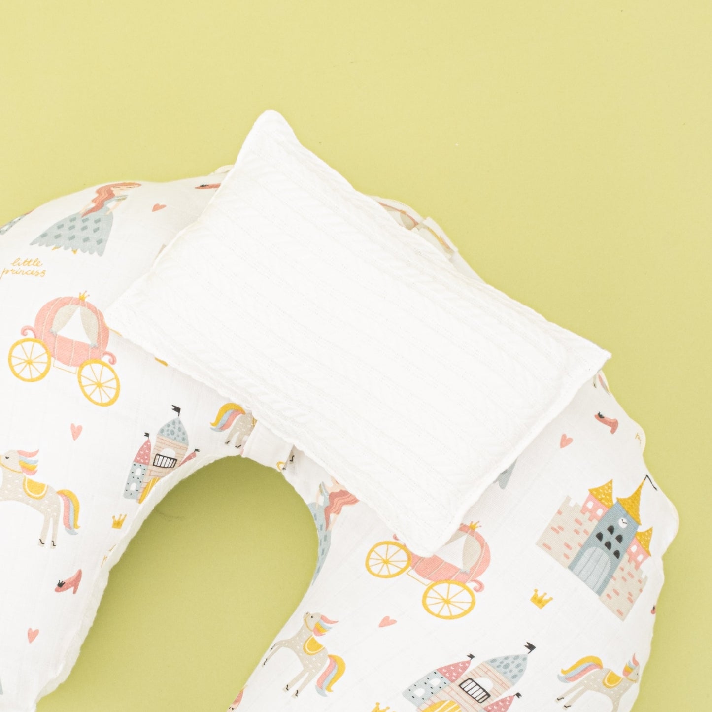 Double Sided Breastfeeding Pillow - Beyaz Örgü - Sindirella