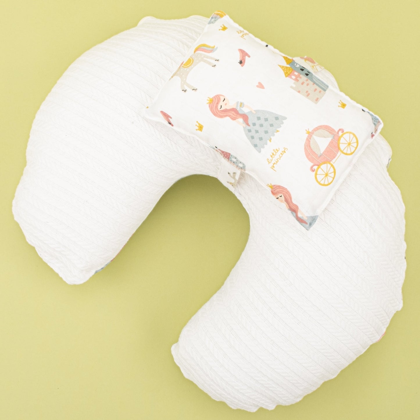 Double Sided Breastfeeding Pillow - Beyaz Örgü - Sindirella