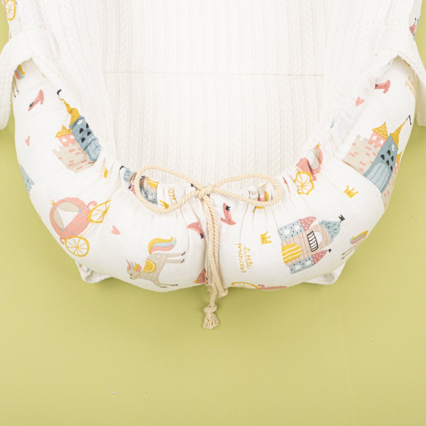 Babynest  and Pillow - Çift Taraflı - Beyaz Örgü - Sindirella