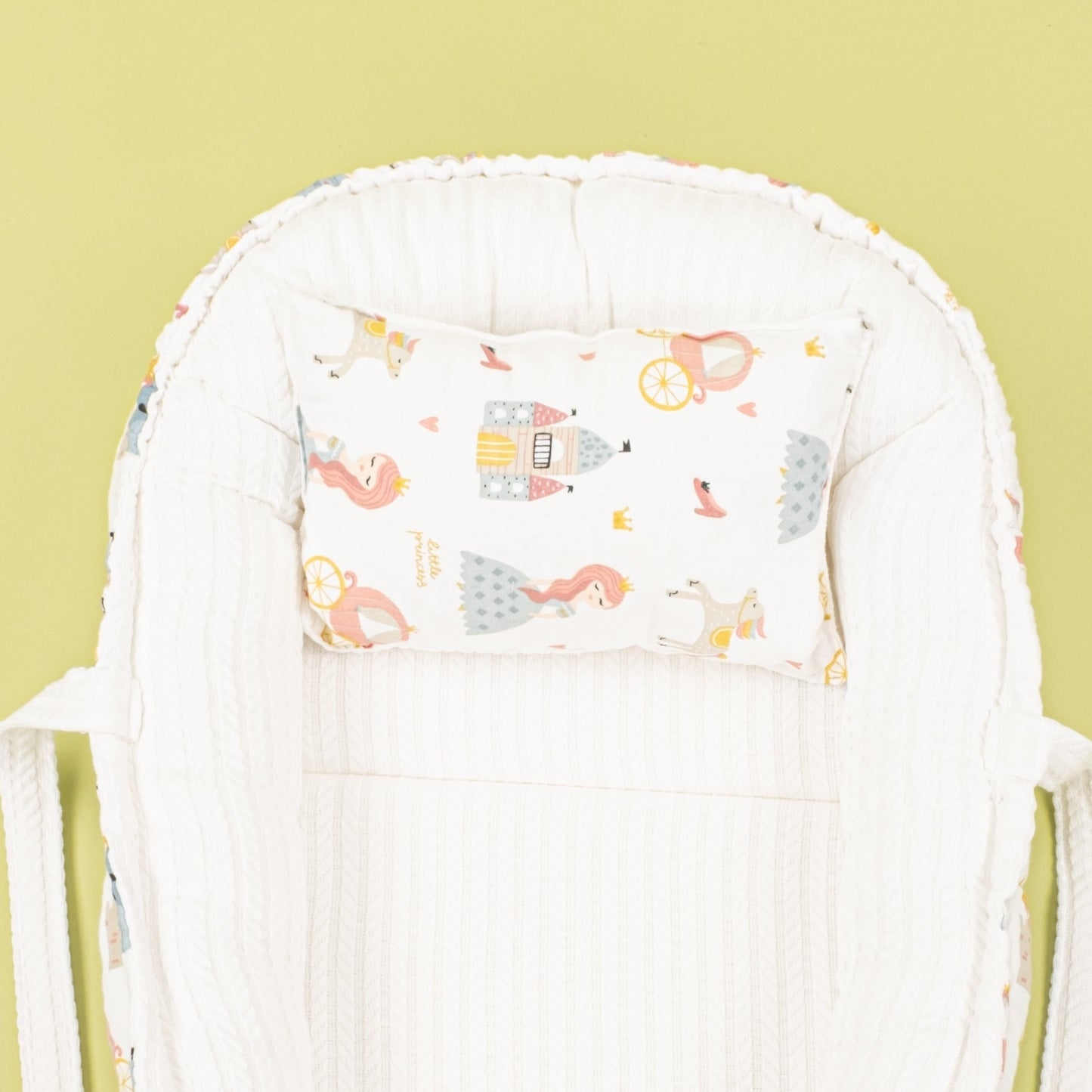 Babynest  and Pillow - Çift Taraflı - Beyaz Örgü - Sindirella