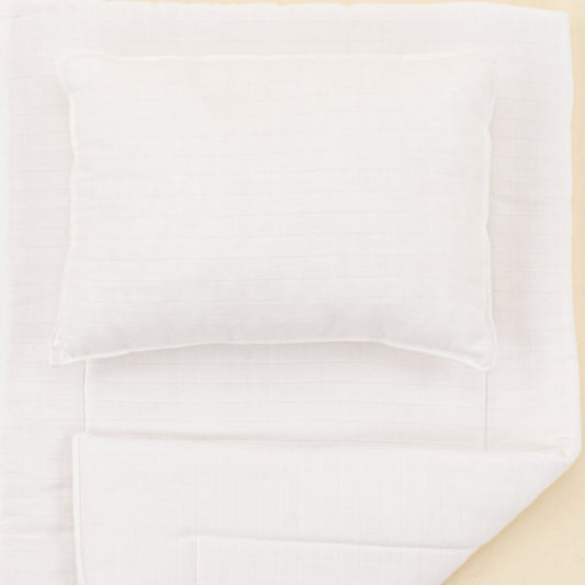 Double Sided Changing Pad and Pillow - Beyaz Muslin