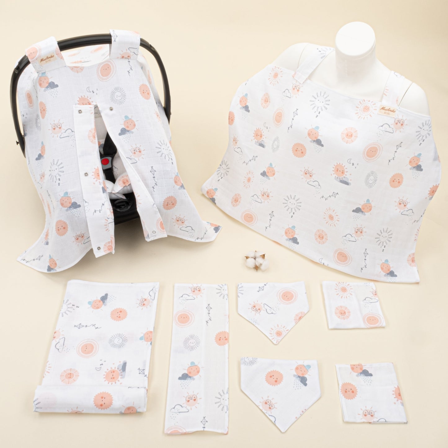 9 Piece - Newborn Sets - Summery - Turuncu Güneş