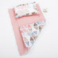 Double Sided Changing Pad and Pillow - Pudra Muslin - Retro