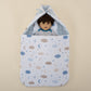 Sleeping Bag and Pillow - Bebe Mavi Muslin - Mavi Bulut