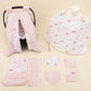 9 Piece - Newborn Sets - Double Sided - Winter - Pembe Saten - Pembe Bulut