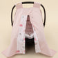 Stroller Cover Set - Double Side - Pembe Saten - Pembe Bulut