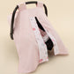 Stroller Cover Set - Double Side - Pembe Saten - Pembe Bulut