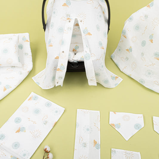 11 Piece - Newborn Sets - Summery - Su Yeşili Güneş