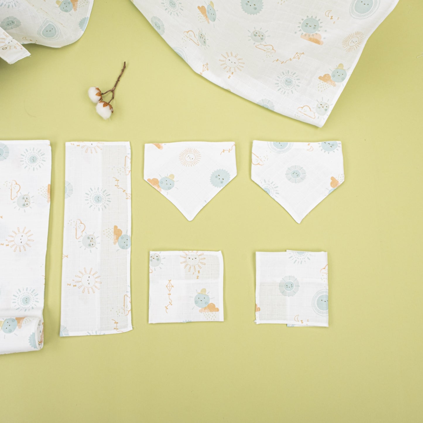 9 Piece - Newborn Sets - Summery - Su Yeşili Güneş