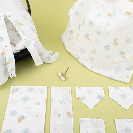 9 Piece - Newborn Sets - Summery - Su Yeşili Güneş