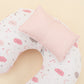 Double Sided Breastfeeding Pillow - Pembe Saten - Pembe Bulut