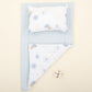 Double Sided Changing Pad and Pillow - Bebe Mavi Muslin - Mavi Güneş