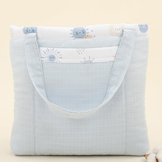 Baby Care Bag - Bebe Mavi Muslin - Mavi Güneş