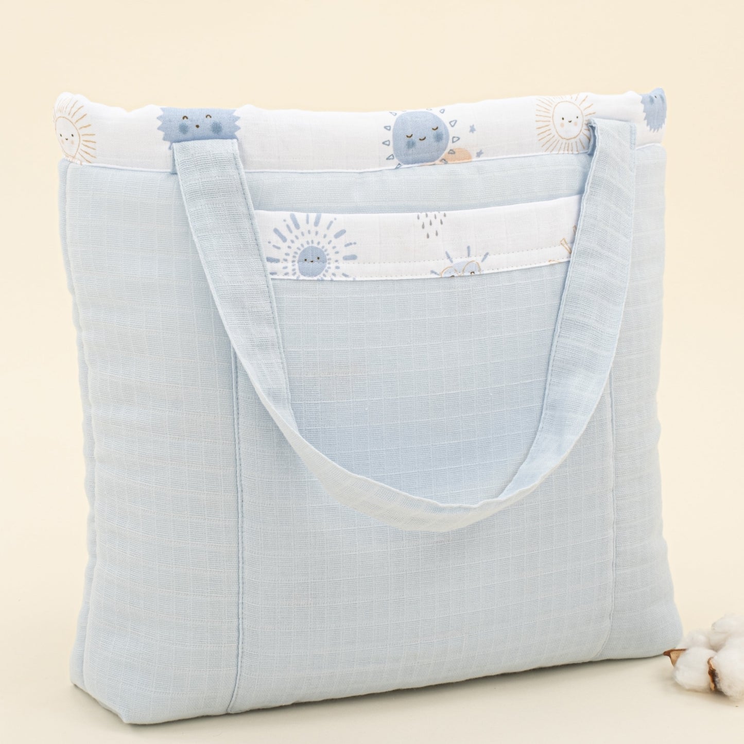 Baby Care Bag - Bebe Mavi Muslin - Mavi Güneş