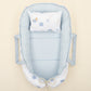 Babynest and Pillow - Çift Taraflı - Bebe Mavi Muslin - Mavi Güneş