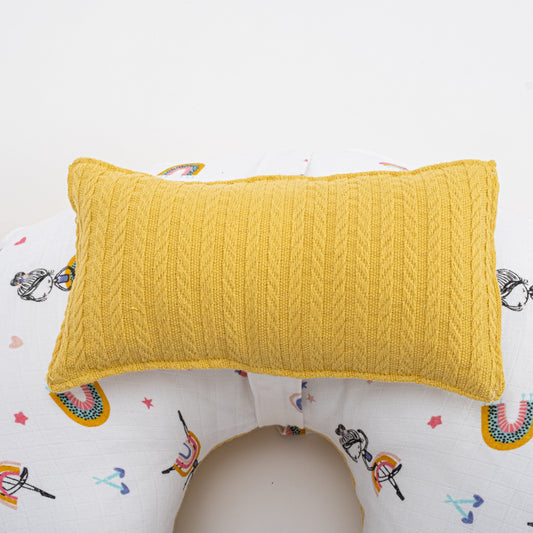 Double Sided Breastfeeding Pillow - Hardal Örgü - Balerin