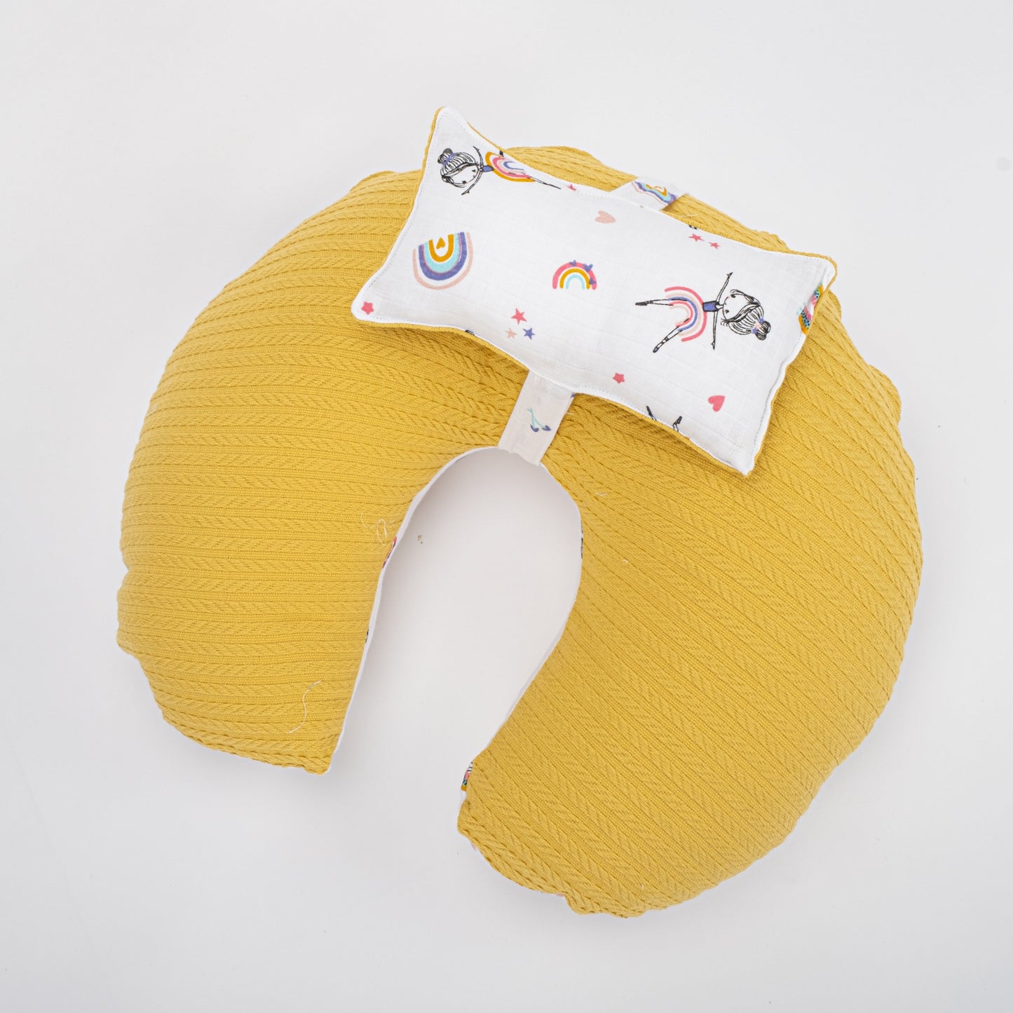 Double Sided Breastfeeding Pillow - Hardal Örgü - Balerin