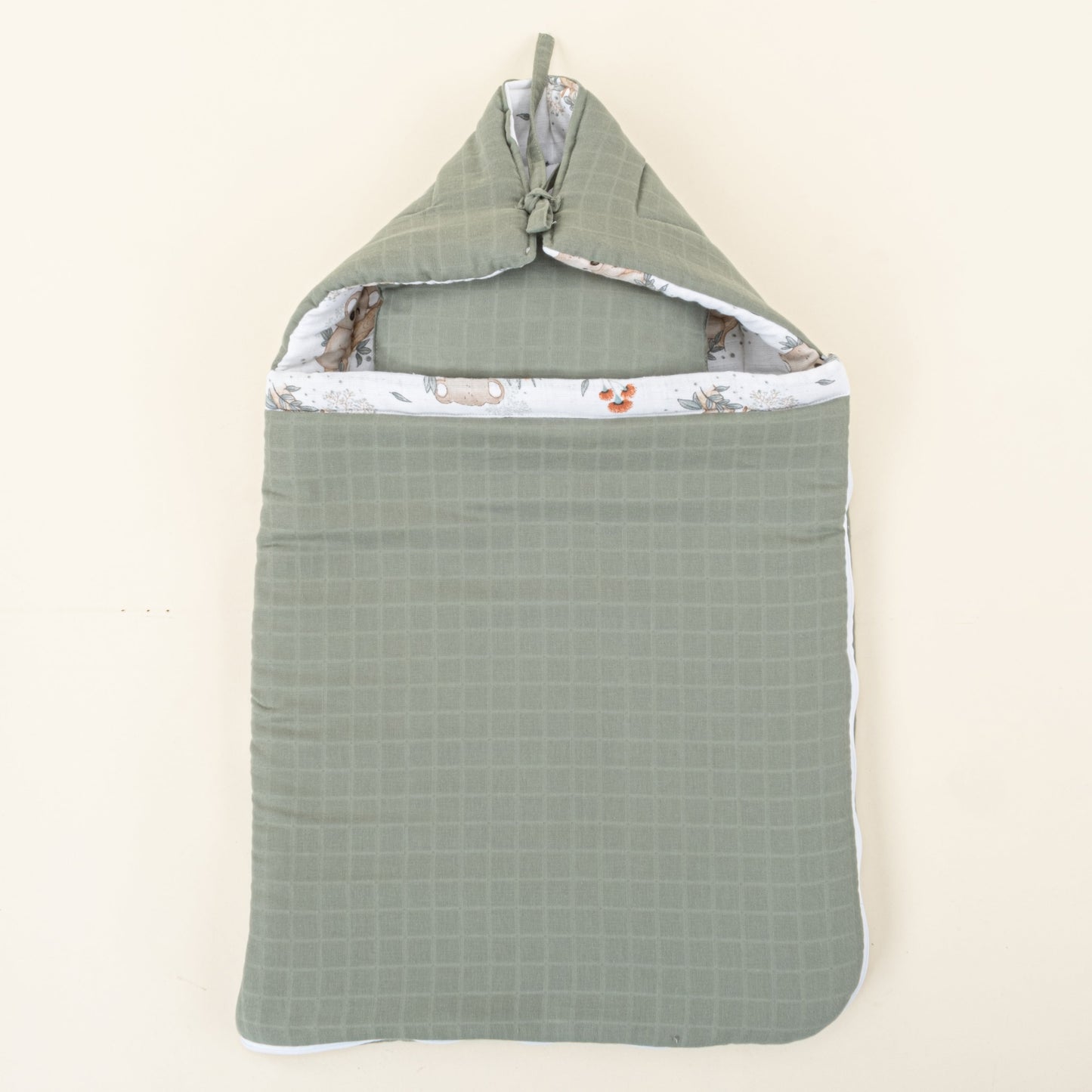 Sleeping Bag and Pillow - Haki Muslin - Koala