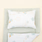 Double Sided Changing Pad and Pillow - Açık Yeşil Petek - Su Yeşili Güneş