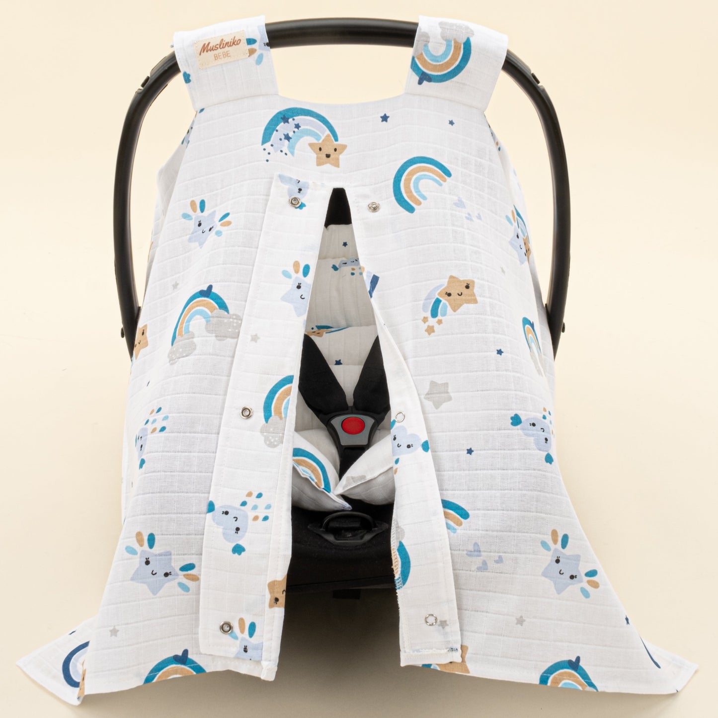 Stroller Cover Set - Single Side - Mavi Gökkuşağı