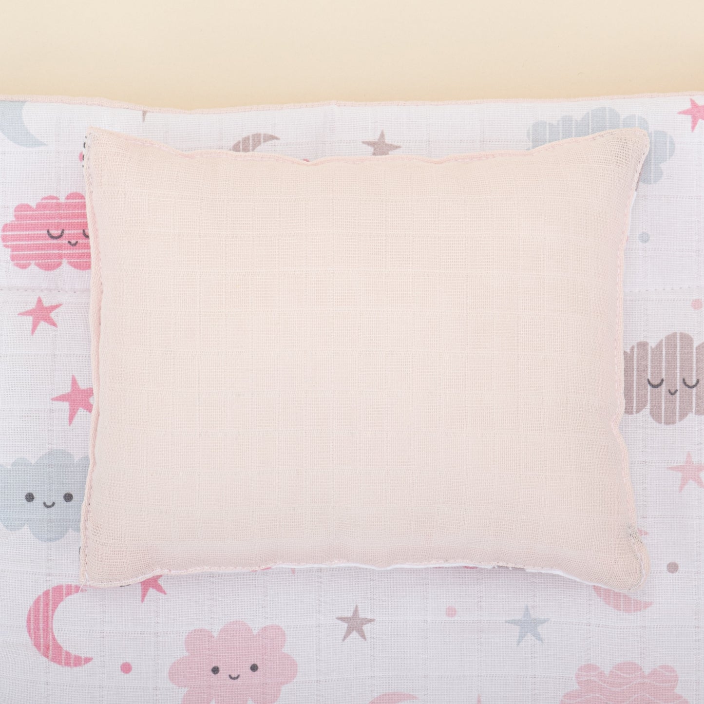 Sleeping Bag and Pillow - Bebe Pembe Muslin - Pembe Bulut