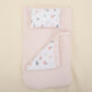 Sleeping Bag and Pillow - Bebe Pembe Muslin - Yeşil Çiçekler