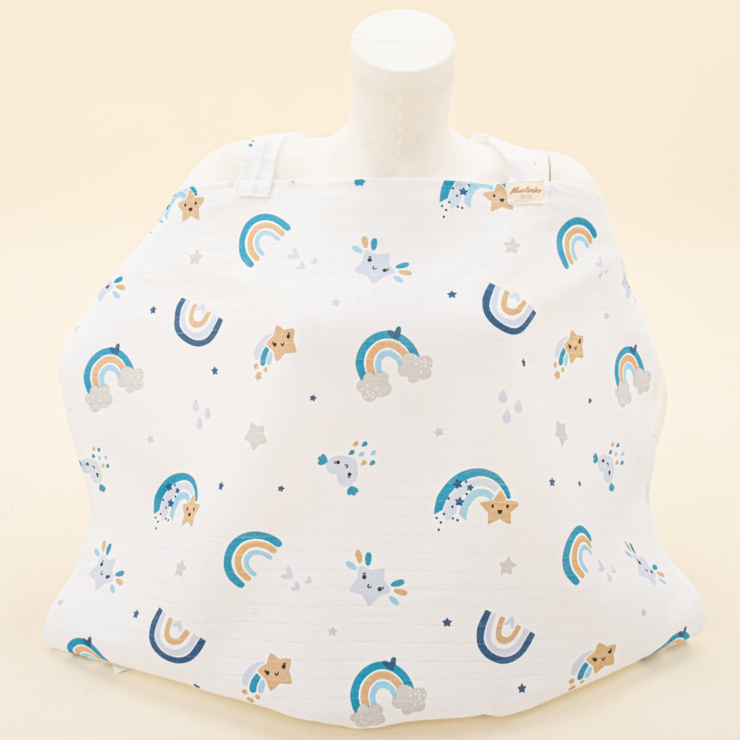 Breastfeeding Bib - Mavi Gökkuşağı