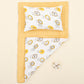 Double Sided Changing Pad and Pillow - Sarı Saten - Sarı Aslan