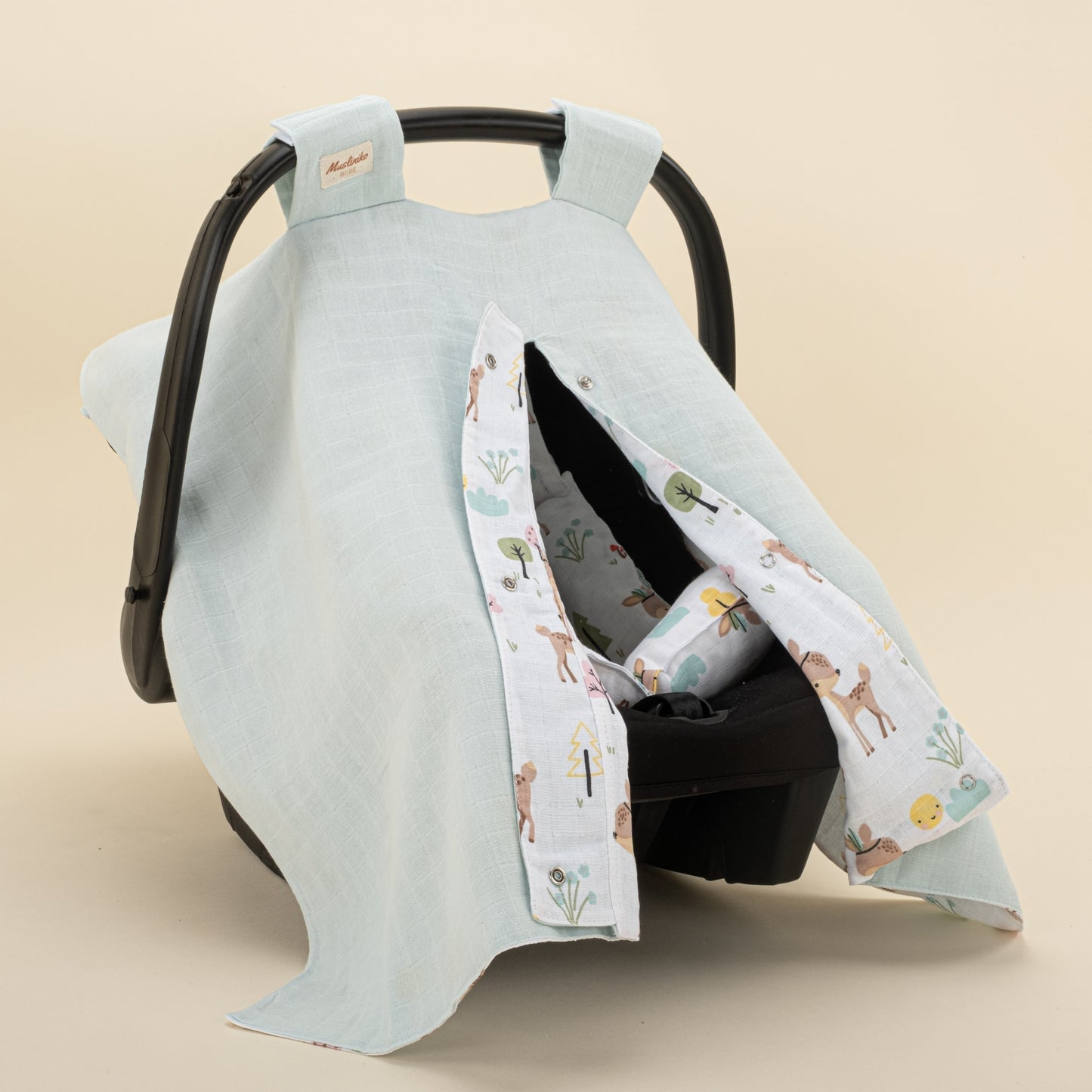 Stroller Cover Set - Double Side - Mint Muslin - Ceylan