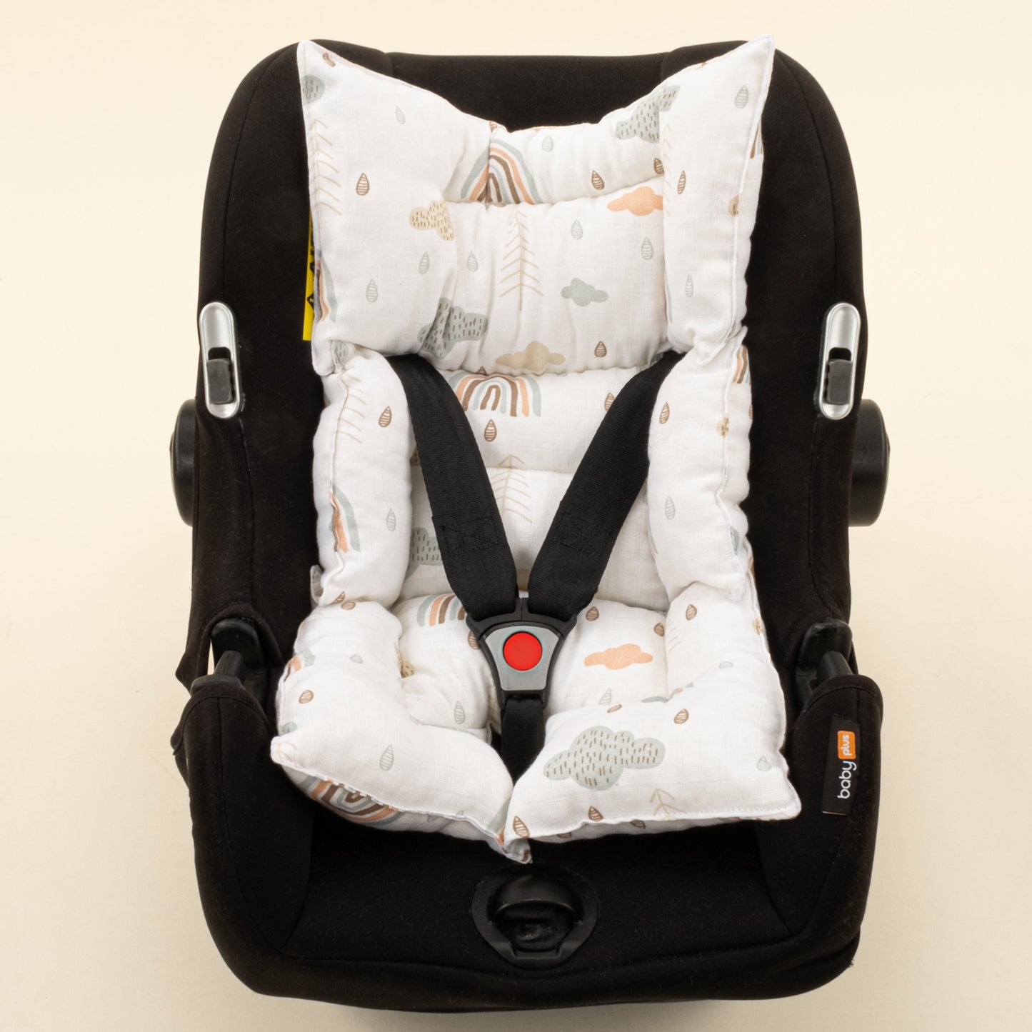 Stroller Cover Set - Double Side - Açık Yeşil Muslin - Yeşil Gökkuşağı