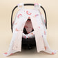 Stroller Cover Set - Double Side - Pembe Muslin - Bebe Pembe Gökkuşağı