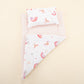 Double Sided Changing Pad and Pillow - Bebe Pembe Muslin - Pembe Gökkuşağı