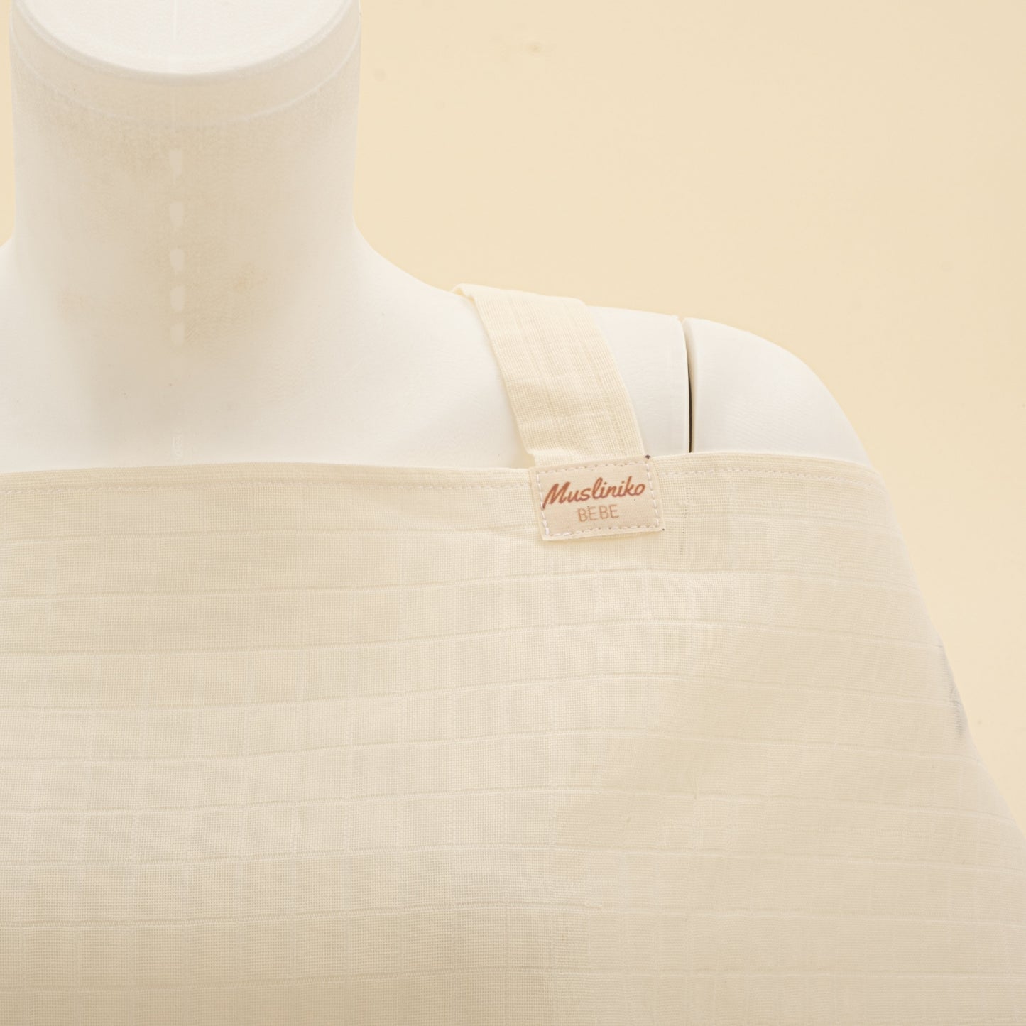 Breastfeeding Bib - Krem Muslin