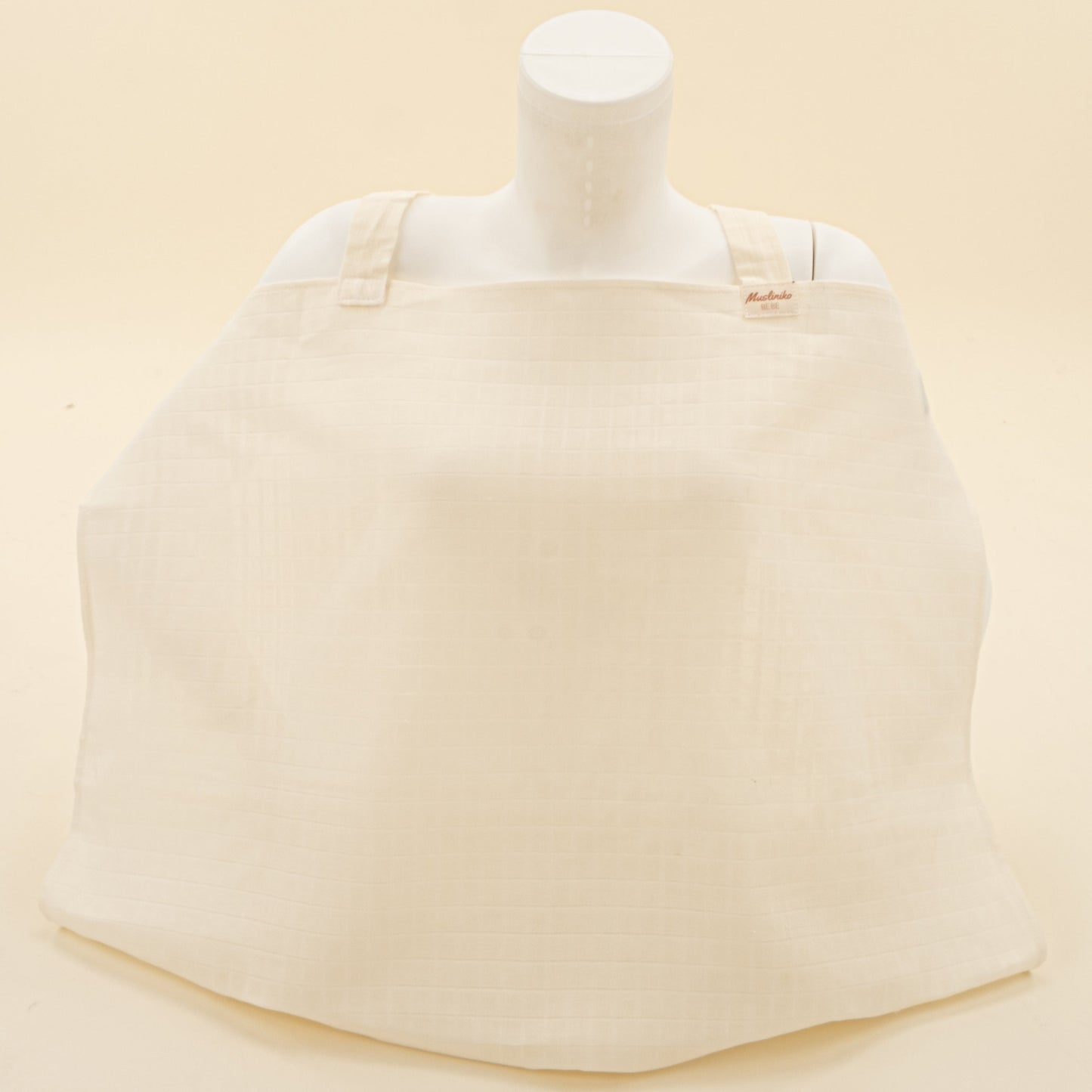 Breastfeeding Bib - Krem Muslin