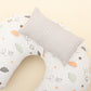 Double Sided Breastfeeding Pillow - Açık Gri Örgü - Kuş