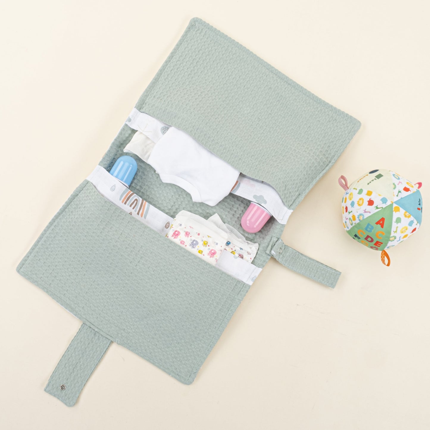 Baby Care Bag  - Yeşil Petek - Yeşil Gökkuşağı