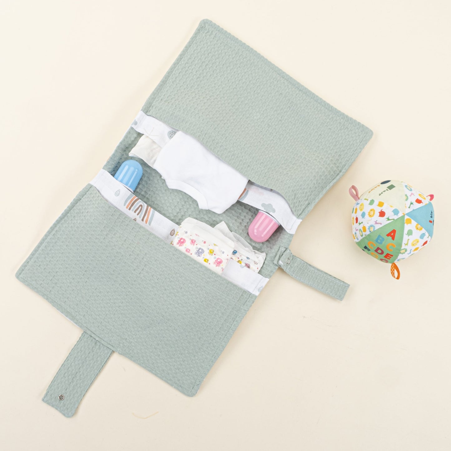 Baby Care Bag  - Yeşil Petek - Yeşil Gökkuşağı