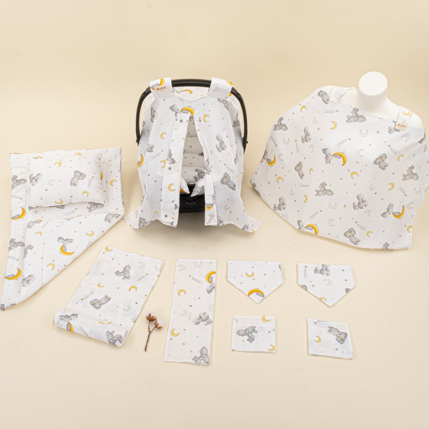 11 Piece - Newborn Sets - Summery - Gri Tavşan